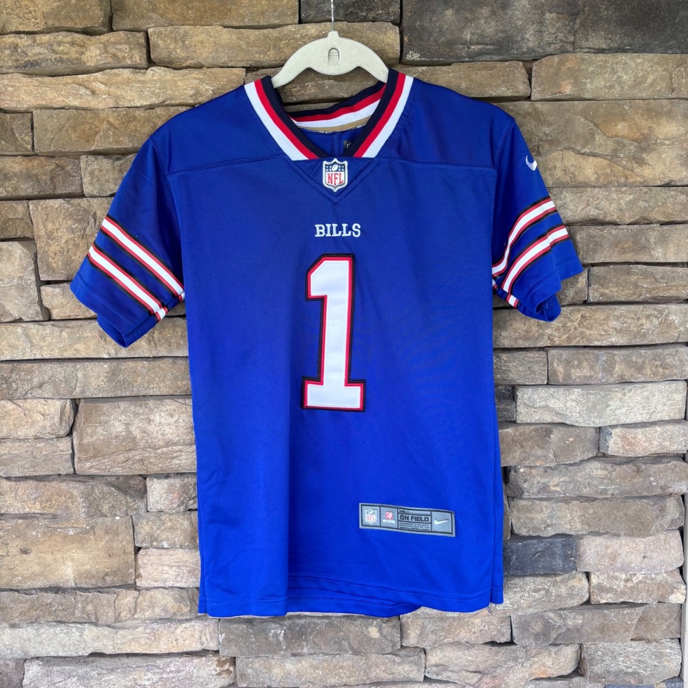 Nike NFL Buffalo Bills Hall Jersey #1 Football Sportswear Kids Size S‎